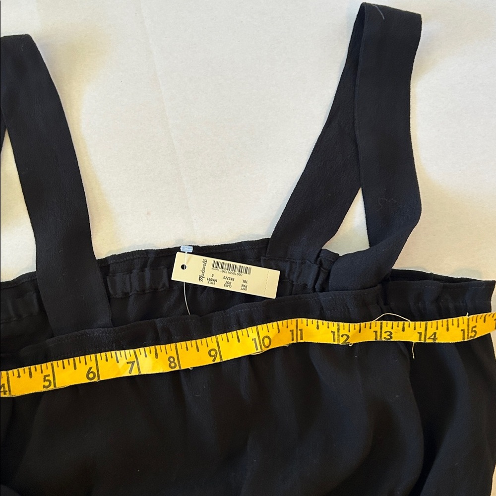MADEWELL SMOCKED TANK JUMPSUIT WITH POCKETS AND WIDE LEG NEW WITH TAGS SZ 6 - Picture 13 of 15